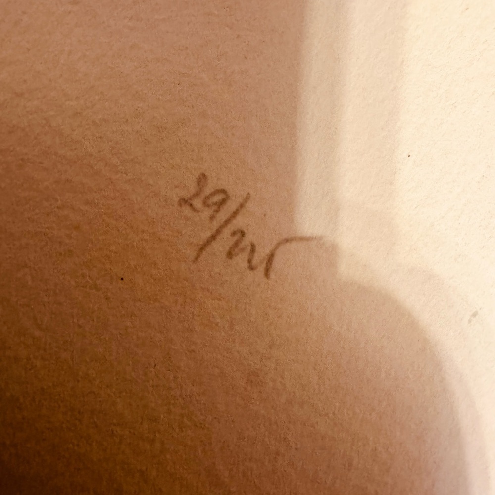 VTG original lithograph “Nymph and Young Satyr” Amandine Doré Elegant numbered - Picture 3 of 7